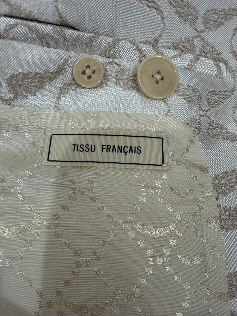 Zadig & Voltaire Vicka Jacquard Wings Blazer Cream Gold Flop Packets US 8-10 - Picture 12 of 16